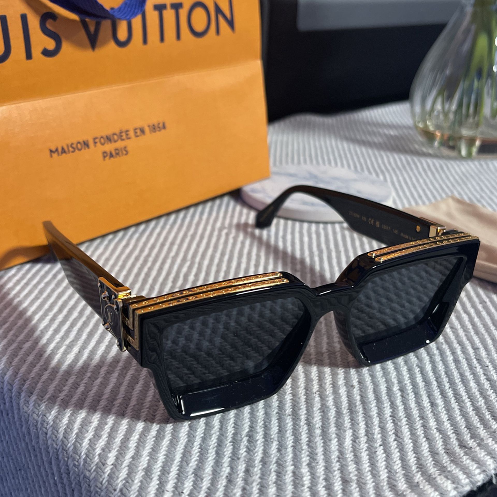 Louis Vuitton, Accessories, With Box Louis Vuitton Millionaire Black And  Gold Sunglasses