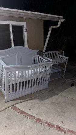 Baby Crib And Changing Table