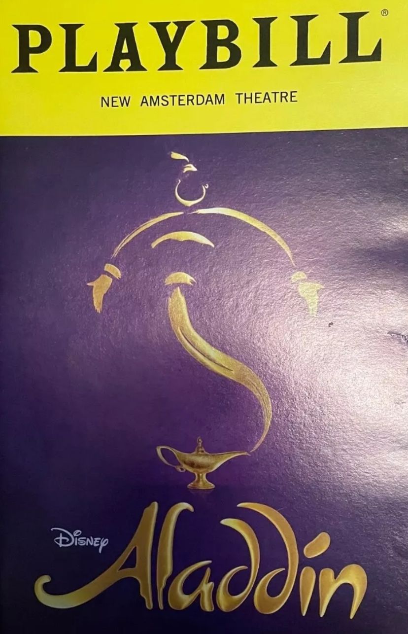 ALADDIN THE MUSICAL PLAYBILL BROADWAY NOVEMBER DISNEY NEW YORK CITY NY