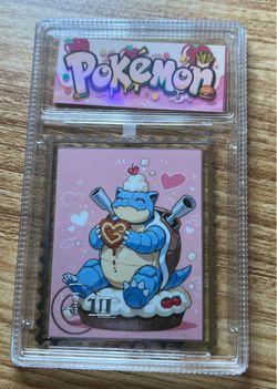 Pokemon Blastoise Mini Metal Stamp Slab # 57/94