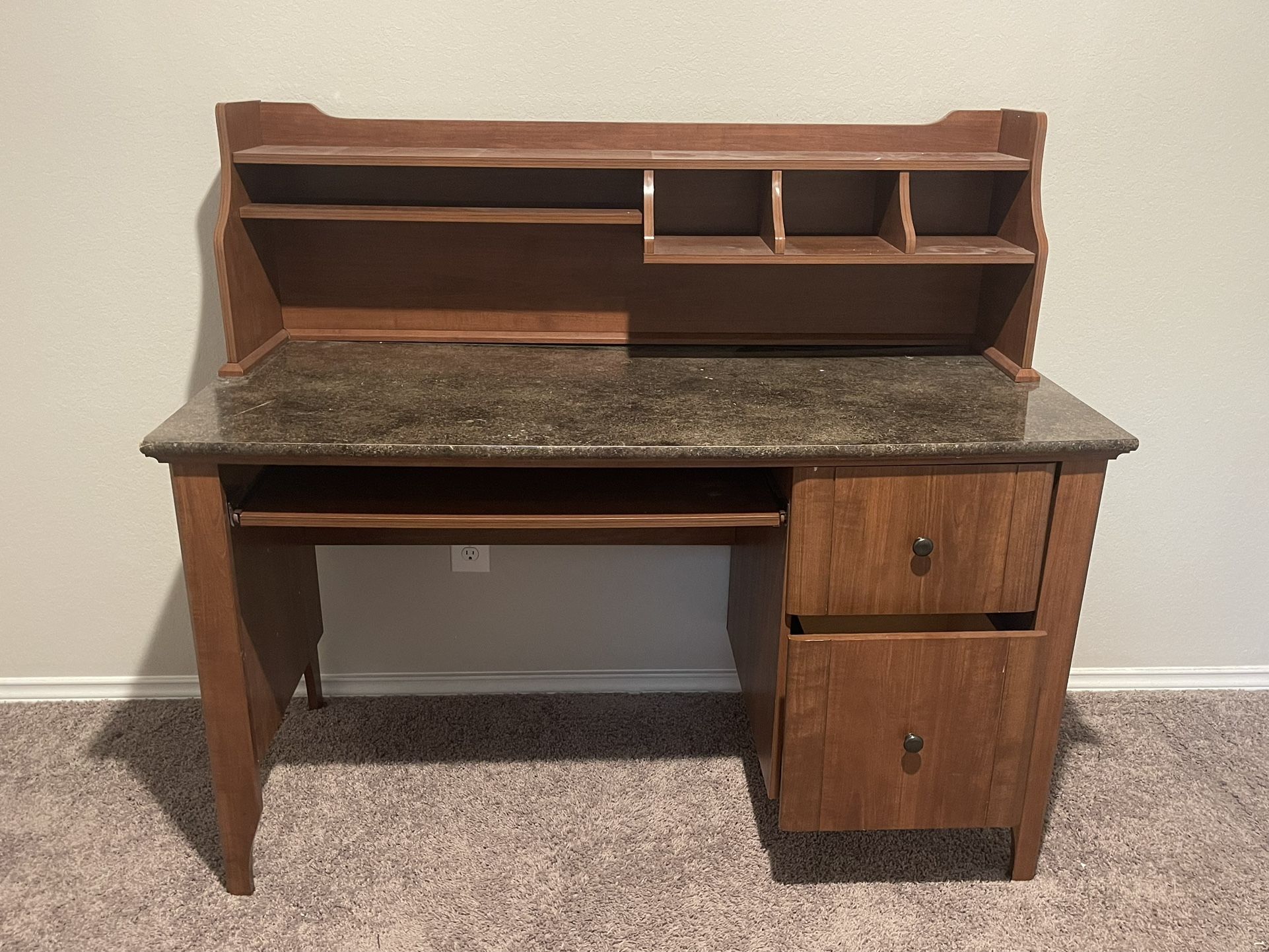 Home office Desk With Removable Hutch
