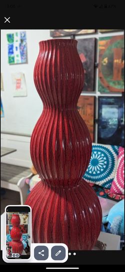 Large Floor Vase 3 Gourd High End Over 3ft
