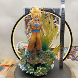“Dragon Ball Infinite Super Saiyan 3 Goku GK Figure – Son Goku Statue Collectible Model, Anime PVC / Resin Display Figurine Gift