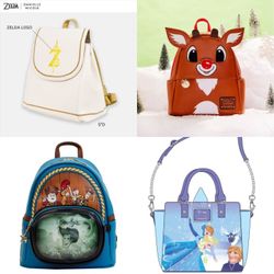 Collection Of Disney Purses And Backpacks Nice High Quality Official Brand 