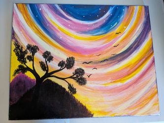 Starry sky painting