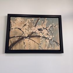 Framed Cherry Blossom Canvas Wall Art