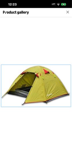 Dome Camping Tent Yellow and Red