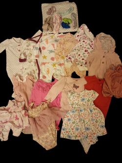 Girls clothes and headbands 6 to 9 months