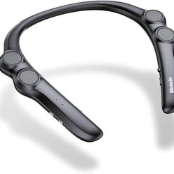 Wireless Wearable Speaker w/lightest 78g Weight, High Fidelity 3D Stereo Sound, 12 Hrs Playtime, Portable Speakers w/Built-in Mic