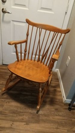 Vintage Solid Wood Rocking Chair By Hale