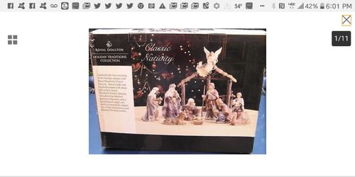 Rare Royal Daulton classic Christmas nativity
