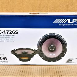 Alpine E-Series Car Speakers Set 6 1/2 Inch 2-Way Coaxial Speaker System 220 Watts SXE-1726S 🚨 Payment Options Available 🚨 No Credit Needed 🚨 