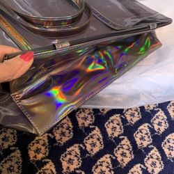 Genuine Jimmy Choo  2 Pc .Parfums Transparent Shoulder Shopper Tote Bag & Purse