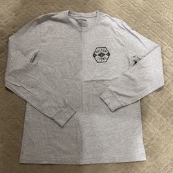 Volcom Men's Gray Long Sleeve logo Shirt size M