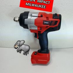 B I G 3/4" MILWAUKEE IMPACT WRENCH DRIVER TOOLS CHARGER BATTERIES GRINDER 