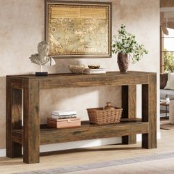 63" C-onso-le T-able, F-armh-ouse 2-Tier E-ntry-way T-able S-ofa T-able