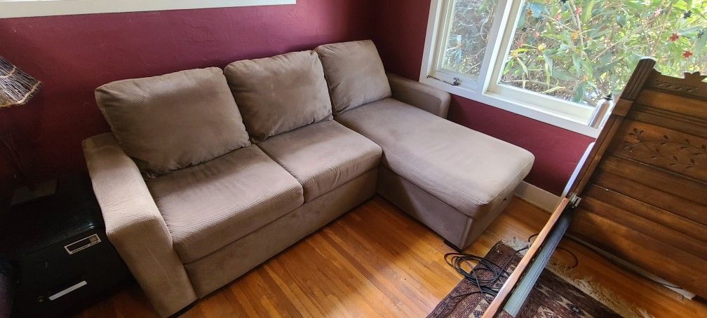 Sleeper Sofa with Chaise and Storage