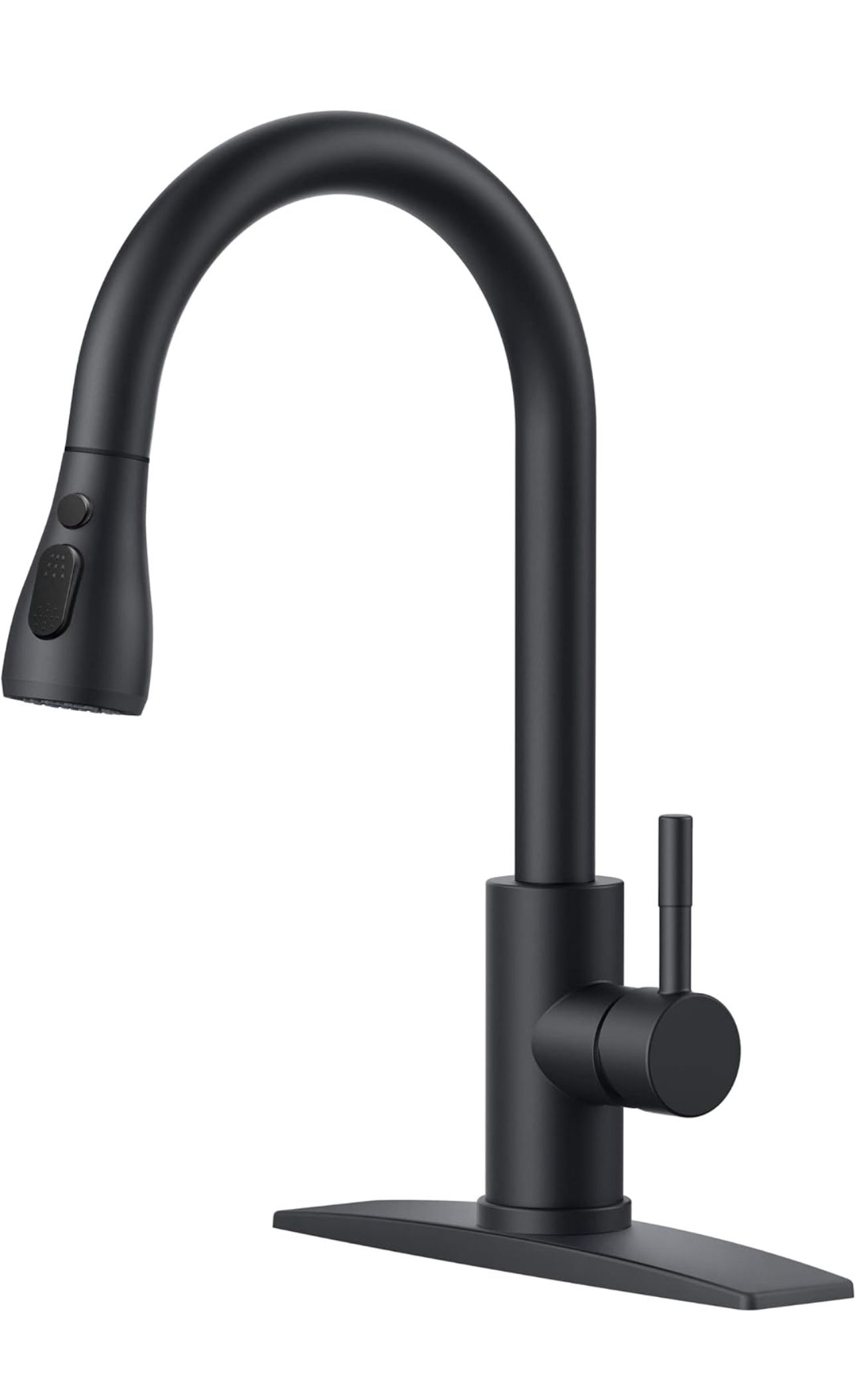 (4444-6) Kitchen Faucets with Pull Down Sprayer, High Arc Single Handle Stainless Steel Commercial Kitchen Faucet 1 or 3 Hole Sink Faucet for Farmhous