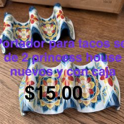 Portador Para Tacos 👉 princess house todo nuevo y con caja 📦