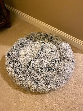 Barkbox Dog Bed, 2-in-1 Memory Foam Donut Cuddler Dog and Cat Bed, Calming Orthopedic Joint Relief Fur Crate Lounger for Pets, Machine Washable + Remo