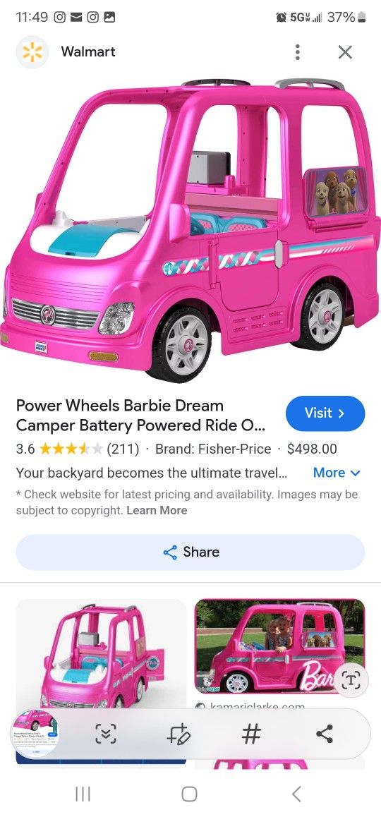 Power Wheels Barbie Dream Camper Battery