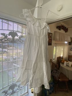 Little Girls White Summer Dress