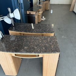 Nail Tech Marble Tables With Light