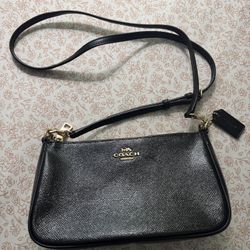 Coach Black Patent Leather Crossbody Bag