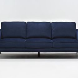 Fairfax Denim Velvet Sofa And Chair Set
