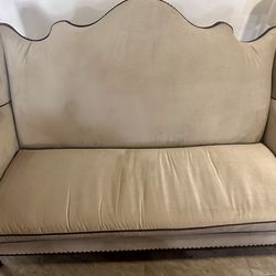 Vintage Style Reupholstered Sofa / Parlor Couch