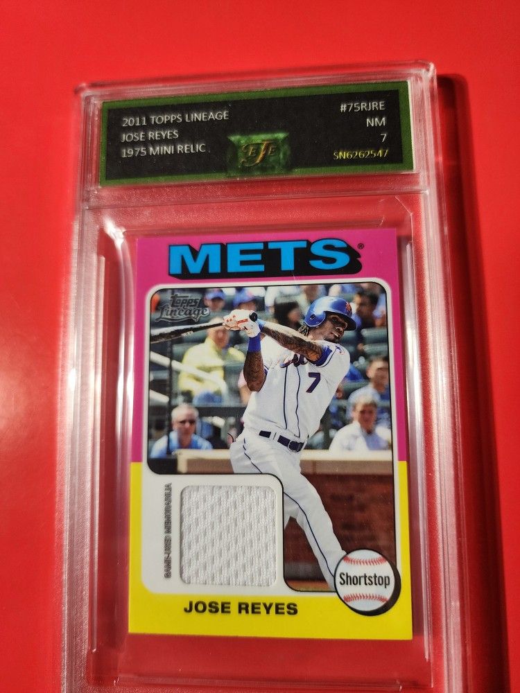 2011 Topps Lineage Mini 1975 Design Relics Jose Reyes #75R-JRE EJE 7 NM