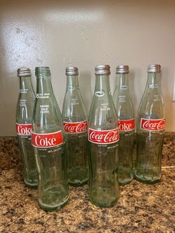 #132 Vintage Coca-Cola Glass Bottles Set of 6