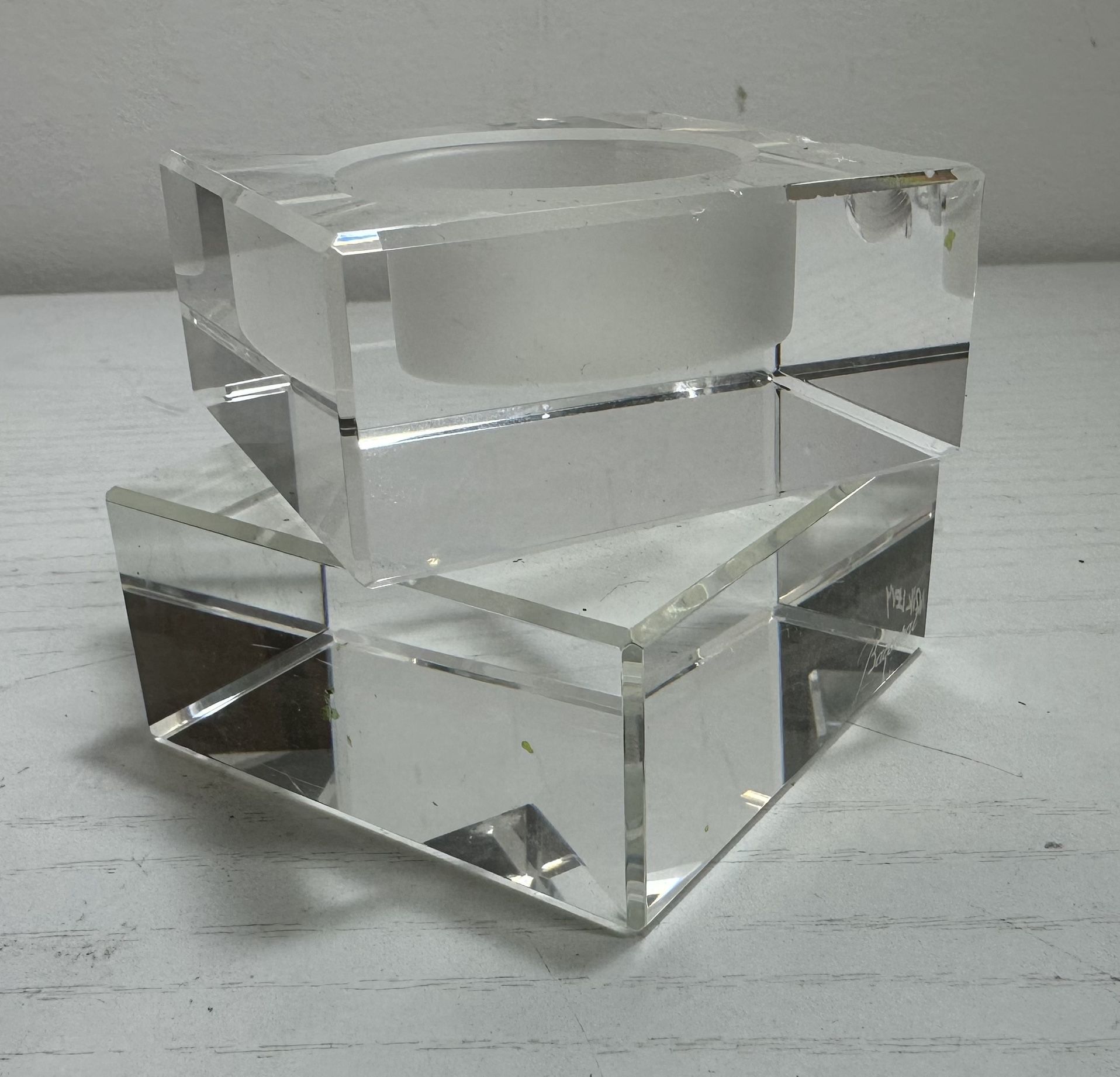 Baccarat Cube Candleholder Intangible collection by Arik Levy Damaged