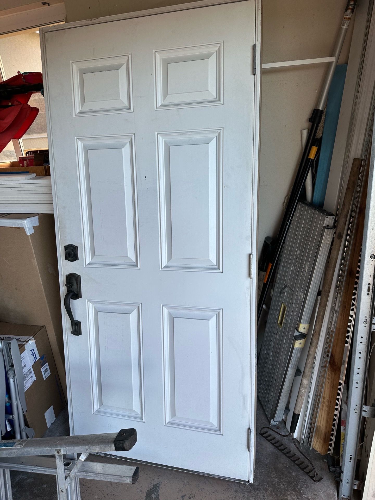 BHI Impact fiberglass 6 panel door with frame