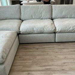 Grey Cloud Modular Sectional Couch Sofa 