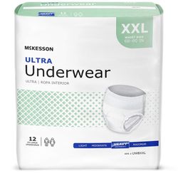 McKesson Ultra Underwear, Heavy Absorbency, 2XL, 12 Count
