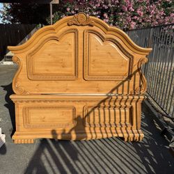 Headboard, Footboard And Dresser Mirror