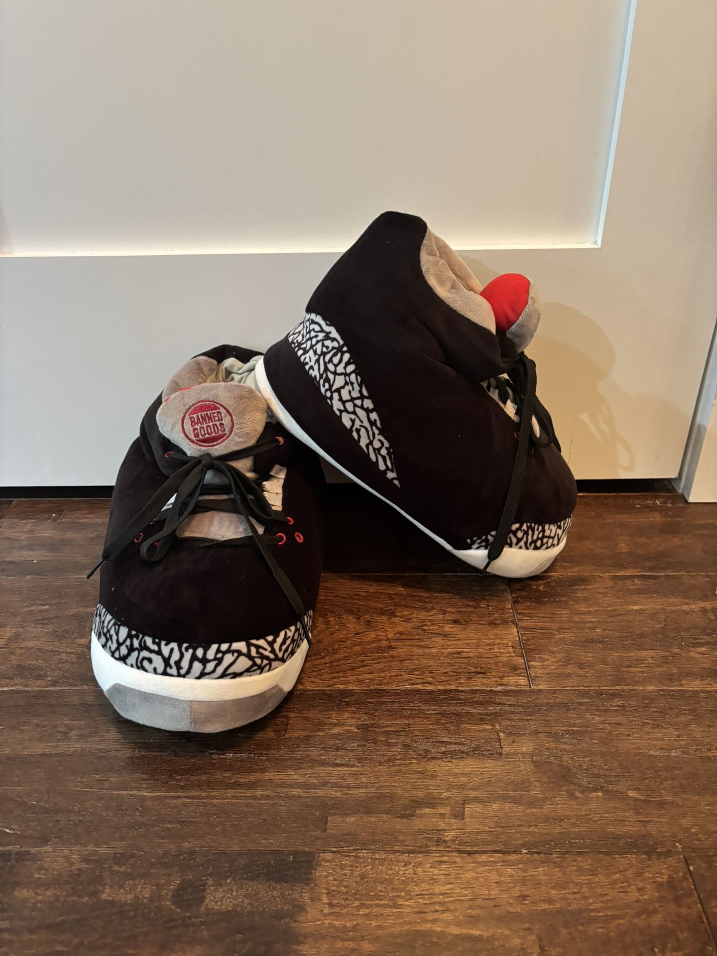 Black And Grey Jordan 3 Slippers 