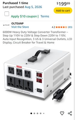 White 6000W Heavy Duty Voltage Converter Transformer