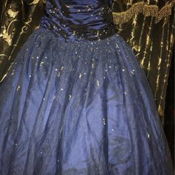 Quinceañera Dress Dark Blue 