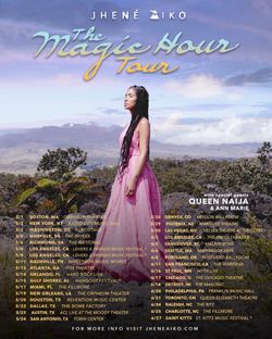 Jhene Aiko Magic Hour Tour Tobin Center 2x tickets