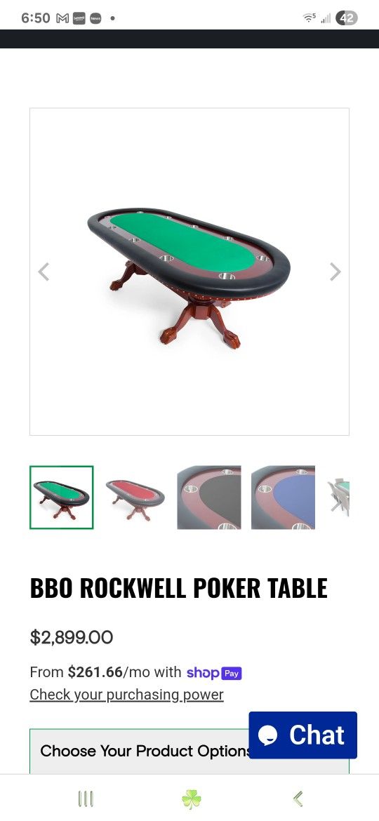 8 Person Poker Table