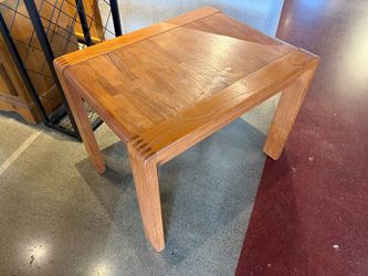 D-SCAN Vintage Teak Side Table with Finger-Jointed Details