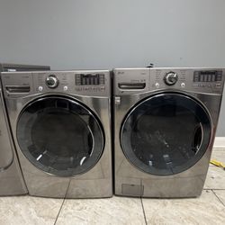 LG front load washer &. LG front load gas dryer set stainless steel 
