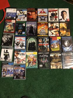 PS3 games, DVDs, Blu-rays