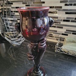 Antique Ruby Glass Goblet. 