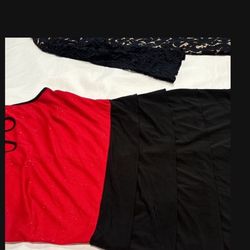 New Women Red N Black Beautiful Short Dress Size 14 only