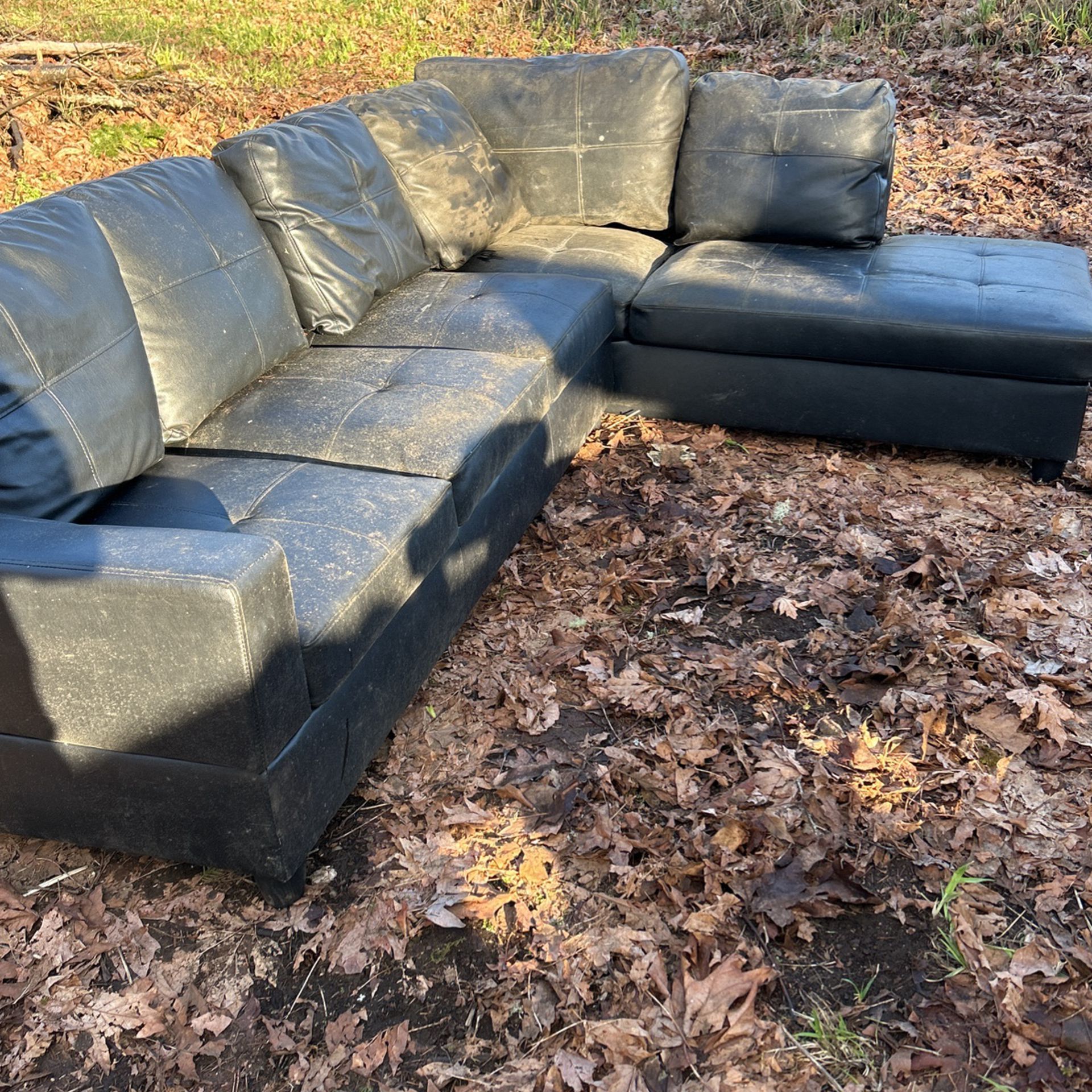 Black Sectional Couch,