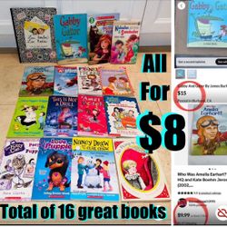 $8 For All! Great for practice reading 📖 chapter Books for Girls total of 16 in good condition