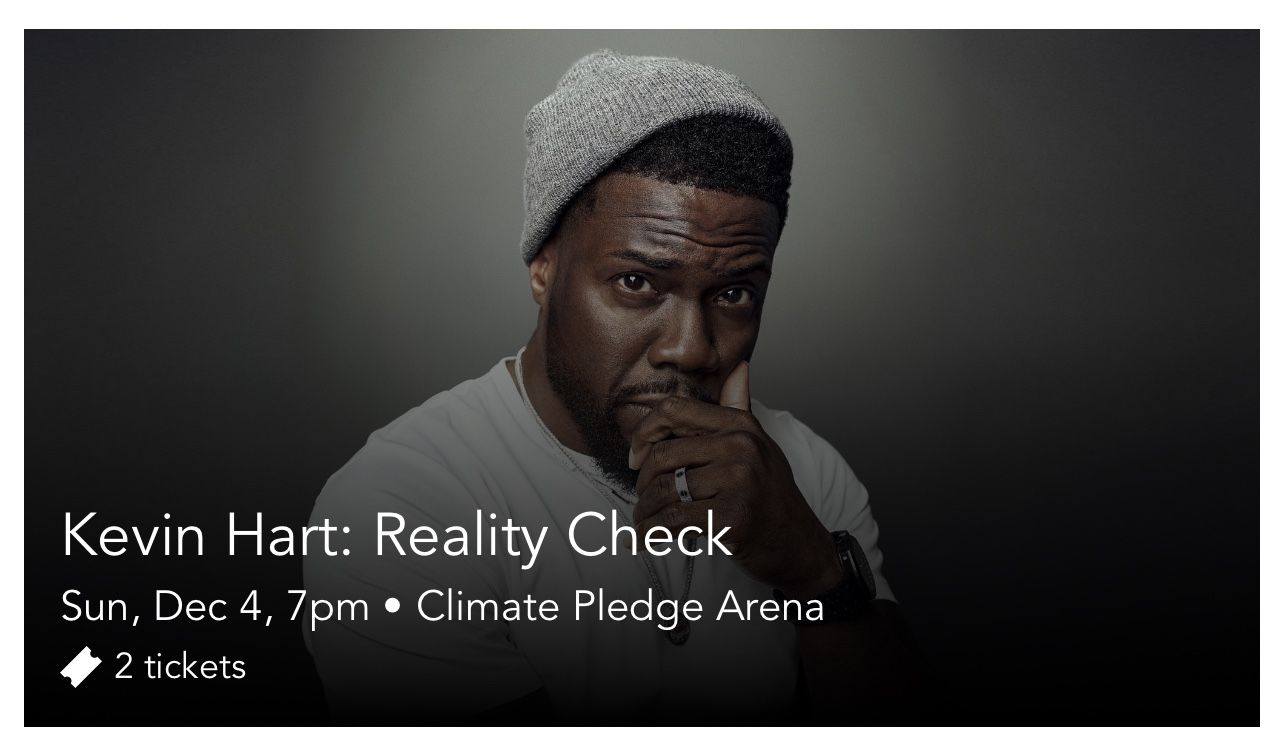 Kevin Hart: Reality Check Tickets - December 4